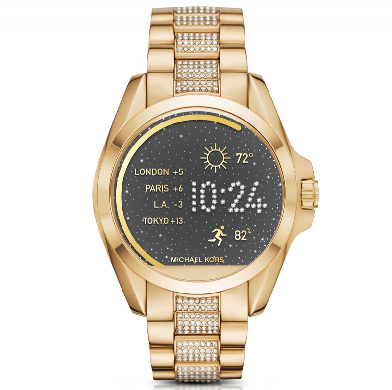 mk smart watch gold