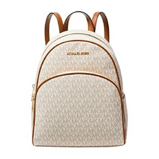 Kabelka batoh Michael Kors Abbey Medium Signature Backpack vanilla