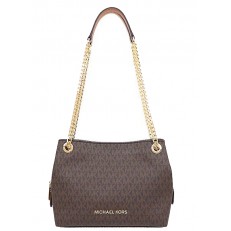 Kabelka Michael Kors Jet Set Signature Medium Chain Messenger brown