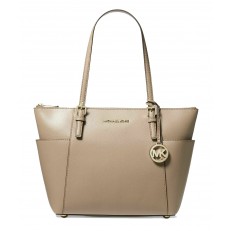 Kabelka Michael Kors Jet Set Top-Zip Saffiano Tote truffle