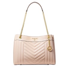 Kabelka Michael Kors Susan Medium Quilted Leather Shoulder soft pink