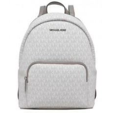Batoh Michael Kors Erin Medium Signature Backpack bright white/light grey