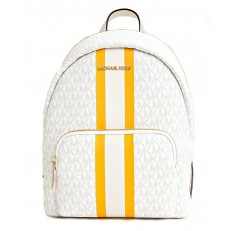 Batoh Michael Kors Erin Medium Signature Stripe Backpack bright white