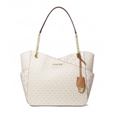 Kabelka Michael Kors Jet Set LG Logo Shoulder vanilla