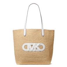 Kabelka Michael Kors Eliza XL Empire Logo Straw Tote
