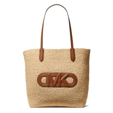 Kabelka Michael Kors Eliza XL Empire Logo Straw Tote