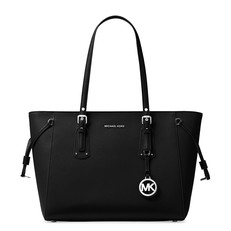 Kabelka Michael Kors Voyager Medium Tote černá/stříbrná